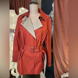 Gallery Women's Burnt Orange Trench Coat